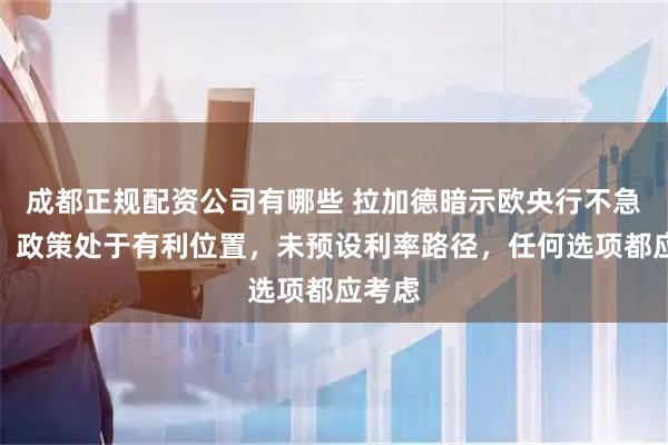 成都正规配资公司有哪些 拉加德暗示欧央行不急行动：政策处于有利位置，未预设利率路径，任何选项都应考虑